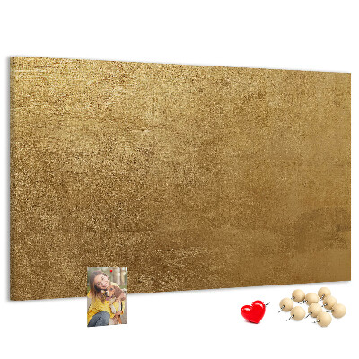 Bild mit Korkrückwand goldene Textur im minimalistischen Stil