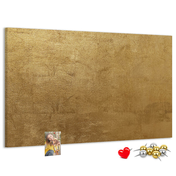 Bild mit Korkrückwand goldene Textur im minimalistischen Stil