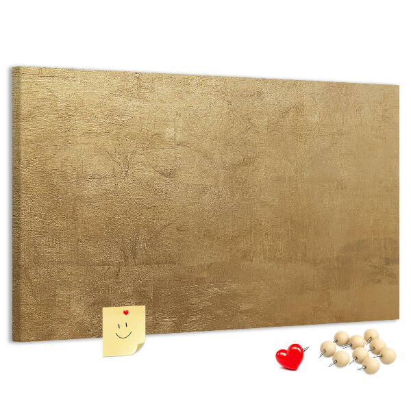 Bild mit Korkrückwand goldene Textur im minimalistischen Stil