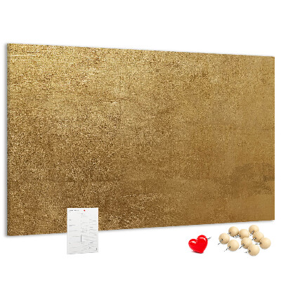 Bild mit Korkrückwand goldene Textur im minimalistischen Stil