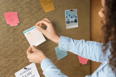Bild mit Korkrückwand goldene Textur im minimalistischen Stil