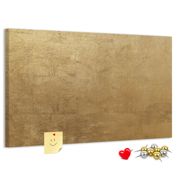Bild mit Korkrückwand goldene Textur im minimalistischen Stil