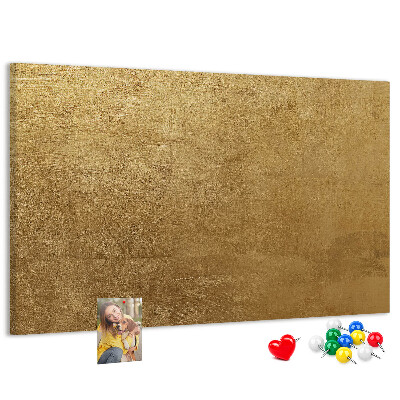 Bild mit Korkrückwand goldene Textur im minimalistischen Stil