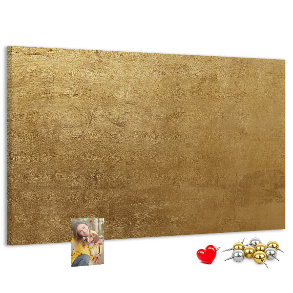 Bild mit Korkrückwand goldene Textur im minimalistischen Stil