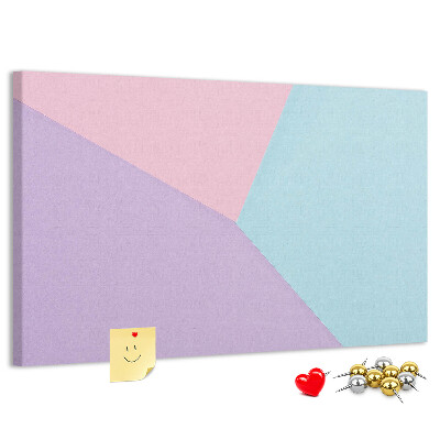 Korktafel mit geometrischem Pastellformen-Motiv
