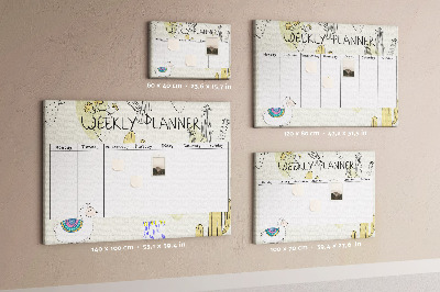 Bilder mit Korkrückwand Kakteen und Tiere im minimalistischen Stil