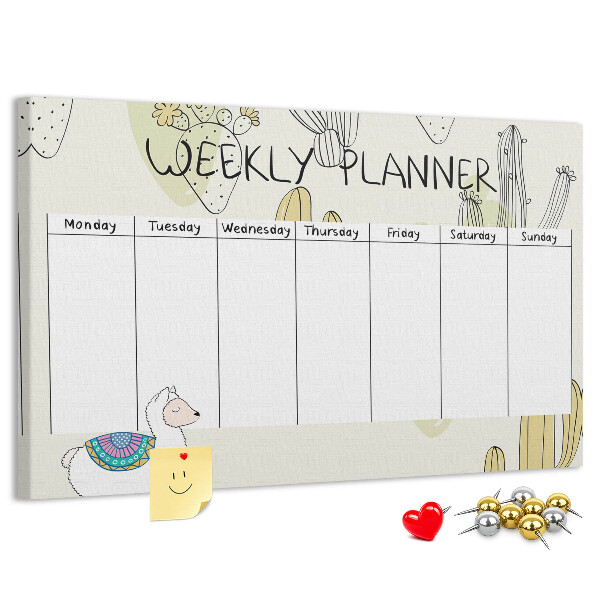 Bilder mit Korkrückwand Kakteen und Tiere im minimalistischen Stil
