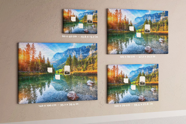 Korkbild malerische Berglandschaft mit einem See