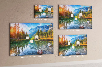 Korkbild malerische Berglandschaft mit einem See