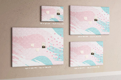 Bilder mit Korkrückwand abstrakte Flecken in Pastellfarben