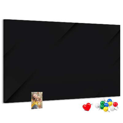 Korktafel schwarze Ausführung mit farbigen Stecknadeln