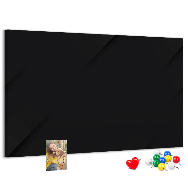 Korktafel schwarze Ausführung mit farbigen Stecknadeln
