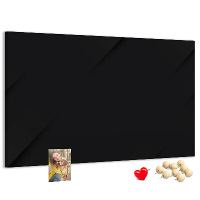 Korktafel schwarze Ausführung mit farbigen Stecknadeln