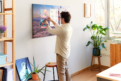 Bild mit Korkrückwand Frühlingslandschaft mit dem Berg Fuji