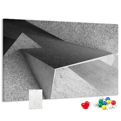 Bilder mit Korkrückwand geometrische Formen im minimalistischen Stil