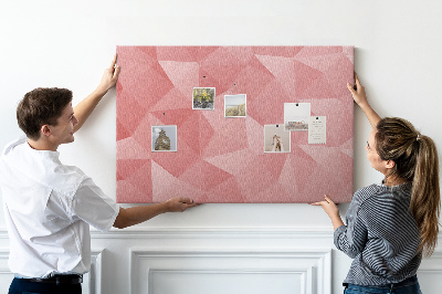 Bilder mit Korkrückwand mit geometrischen Mustern in Rosa- und Beigetönen