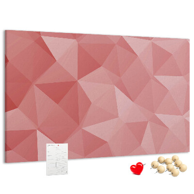 Bilder mit Korkrückwand mit geometrischen Mustern in Rosa- und Beigetönen