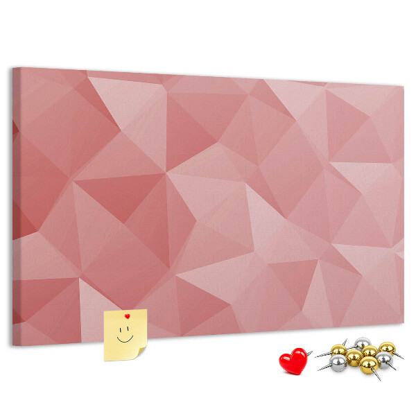 Bilder mit Korkrückwand mit geometrischen Mustern in Rosa- und Beigetönen