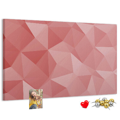 Bilder mit Korkrückwand mit geometrischen Mustern in Rosa- und Beigetönen