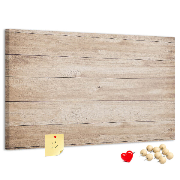 Korkbild in Naturholz und warmen Farbtönen