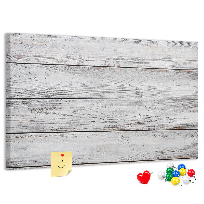 Bilder mit Korkrückwand rustikales Holz mit weißer Lackierung