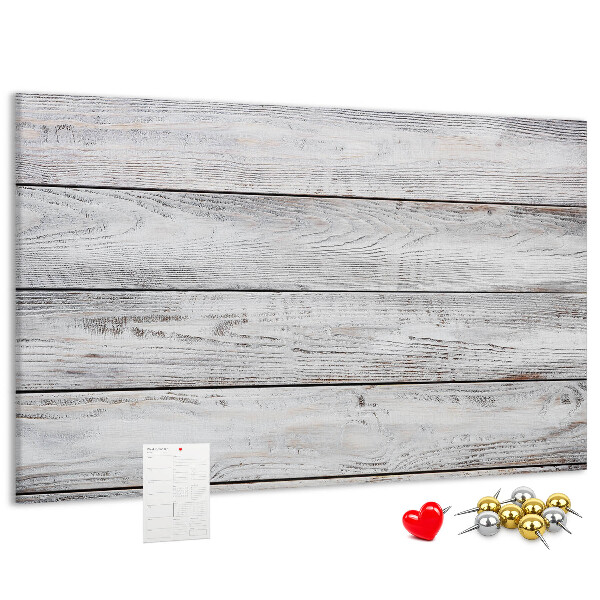 Bilder mit Korkrückwand rustikales Holz mit weißer Lackierung