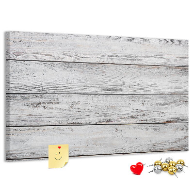 Bilder mit Korkrückwand rustikales Holz mit weißer Lackierung
