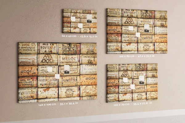 Korktafel in verschiedenen Ausführungen