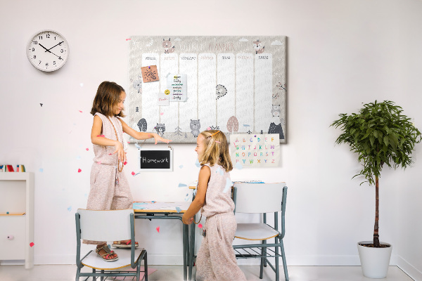 Korktafel mit Motiv Waldtiere im Wochenplaner