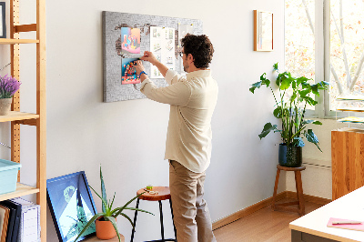 Weltkarte mit Korkrückwand Motiv Backsteinmauer