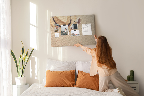 Bild mit Korkrückwand sommerliche Entspannung am Strand mit Sonnenbrille