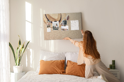 Bild mit Korkrückwand sommerliche Entspannung am Strand mit Sonnenbrille