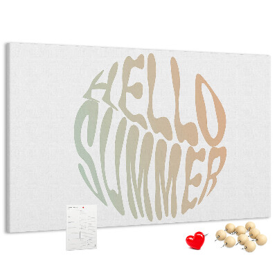 Bild mit Korkrückwand ein sommerliches Retro-Willkommen