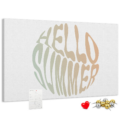 Bild mit Korkrückwand ein sommerliches Retro-Willkommen