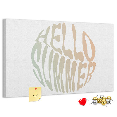 Bild mit Korkrückwand ein sommerliches Retro-Willkommen