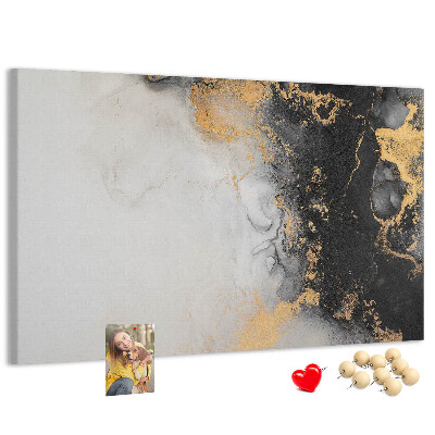 Korkbild elegante Abstraktion in Schwarztönen