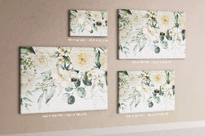 Kork-Pinnwand mit zartem Blumenmuster