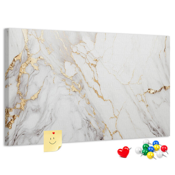 Korkbild eleganter Marmor mit Goldadern