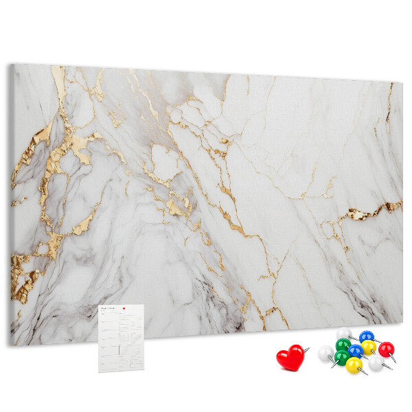 Korkbild eleganter Marmor mit Goldadern