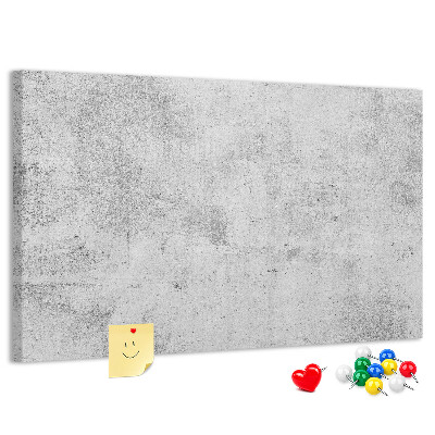 Korktafel mit grauem Betonmuster und Struktur