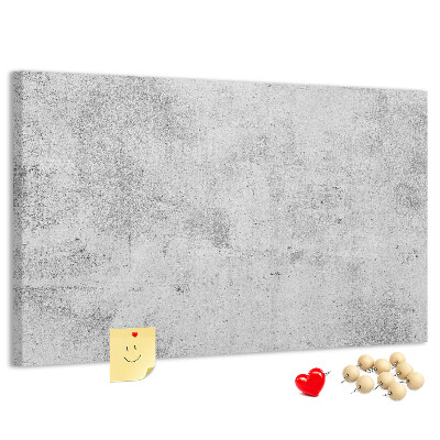 Korktafel mit grauem Betonmuster und Struktur