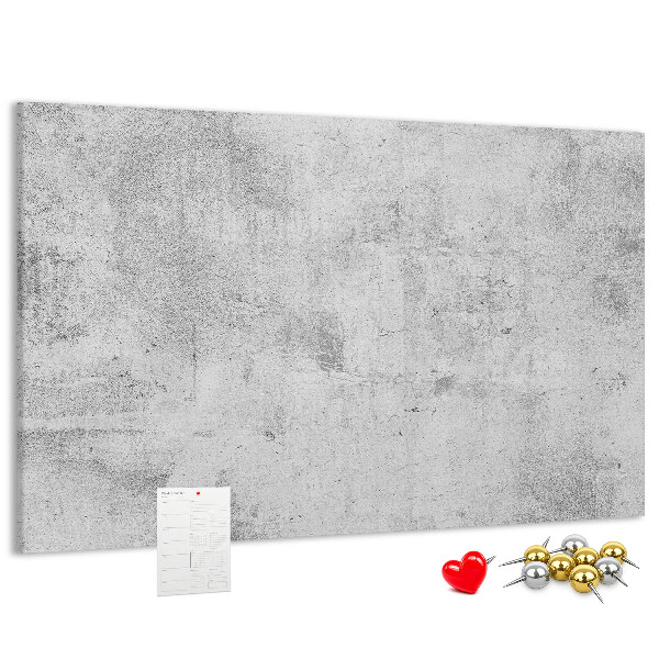 Korktafel mit grauem Betonmuster und Struktur
