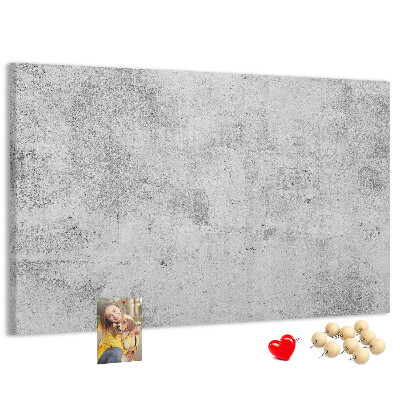 Korktafel mit grauem Betonmuster und Struktur