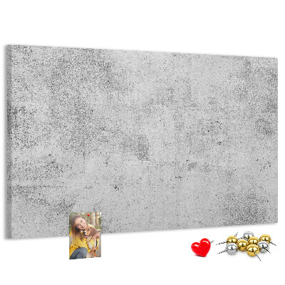 Korktafel mit grauem Betonmuster und Struktur
