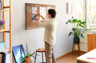 Korktafel mit Weltkartenmotiv