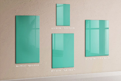Glas magnettafel Türkisfarben