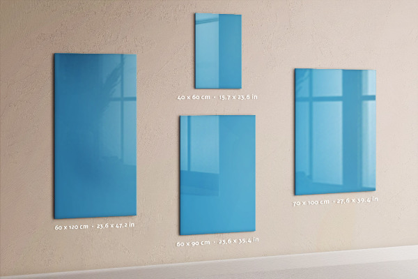 Glas magnettafel Blaue Farbe