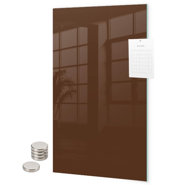 Glas magnettafel Braune Farbe