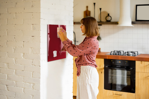 Glas magnettafel Rote Farbe