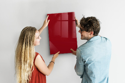 Glas magnettafel Rote Farbe